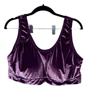 Bra Torrid Purple Velvet Plus Size Lingerie Full Cups 3X Pullover Stretch